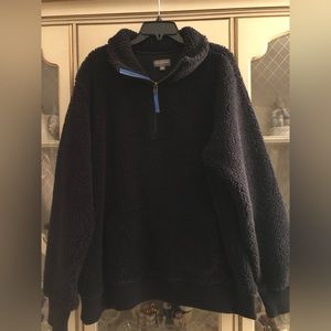 LL Bean Signature women’s 1/4 zip fleece pullover slim fit size XL